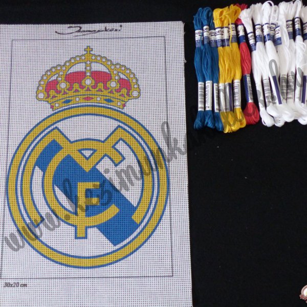 Real Madrid 30x20 cm normál gobelin szett - Teljes Puppets fonal szükséglettel!